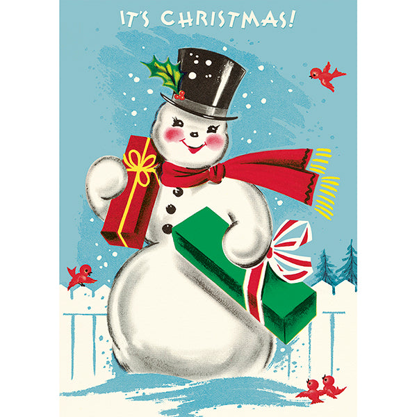 Retro Snowman Poster