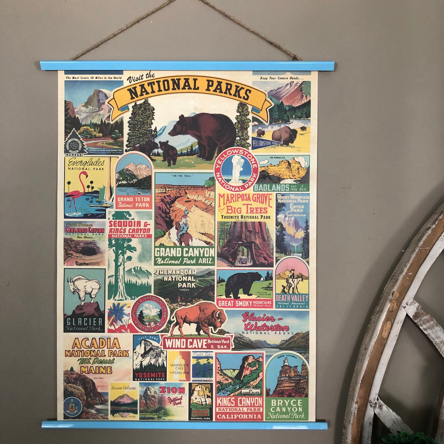 National Parks Poster Wall Hanging