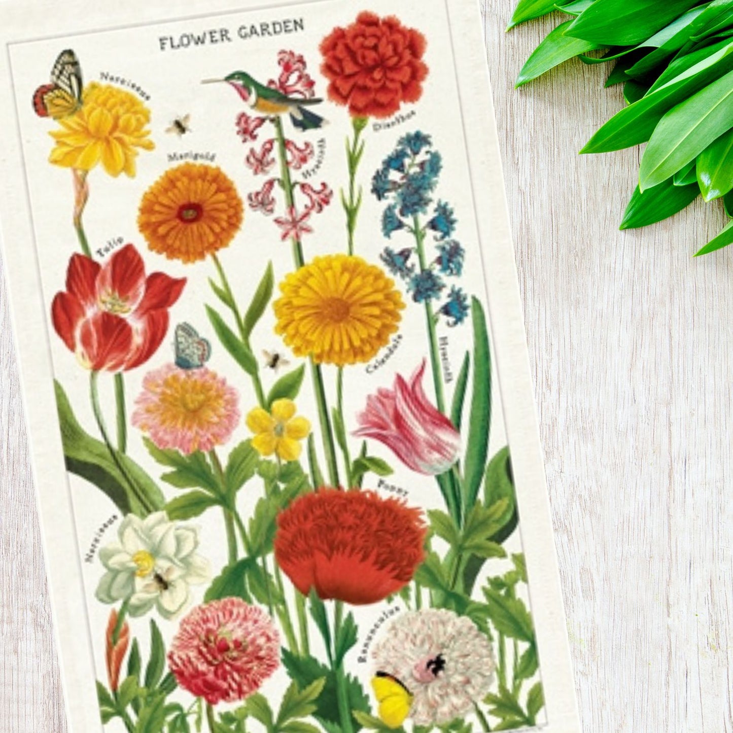 Flower Garden Kitchen Towel