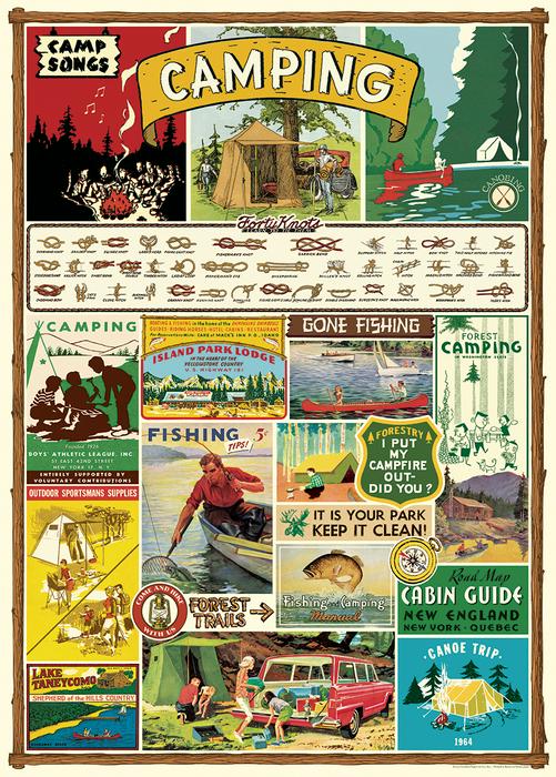 Vintage Camping Poster Wall Hanging