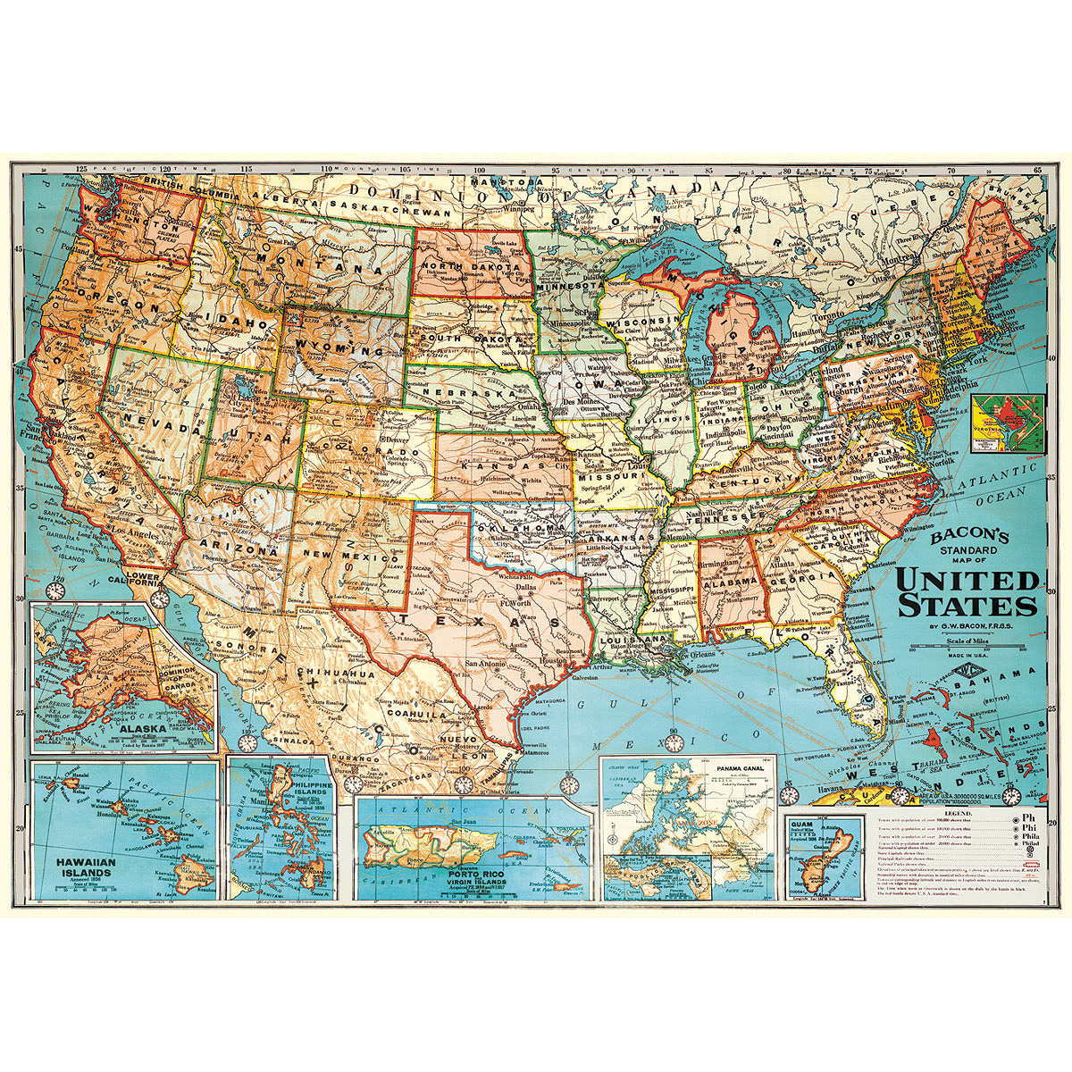 United States Map Poster Wall Hanging