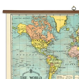 World Map School Chart