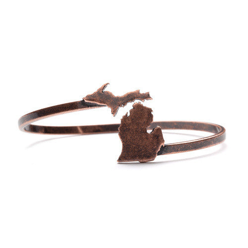 Michigan Bangle Bracelet - Antique Copper