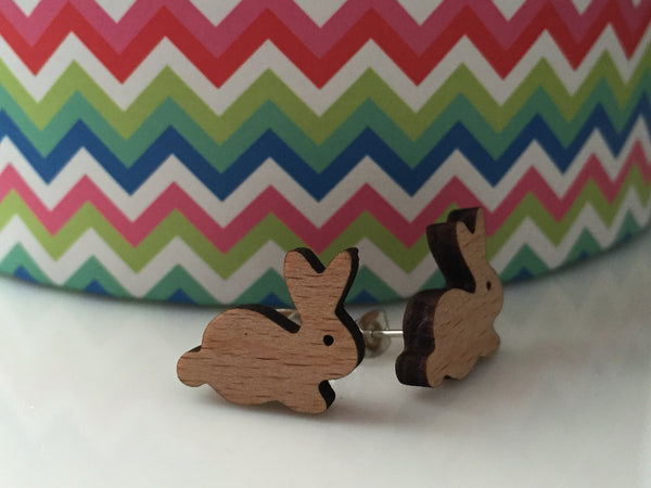 Bunny Wood Earrings