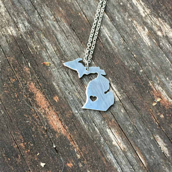 Michigan Heart Necklace