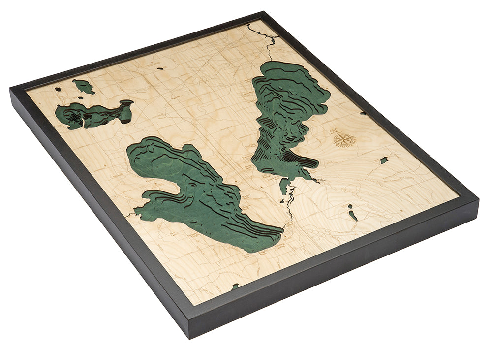 Mullet Lake and Burt Lake Wood Chart