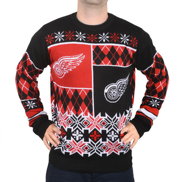 Detroit Red Wings Patches Ugly Crew Neck Sweater Small – Ugly Christmas  Sweater Party