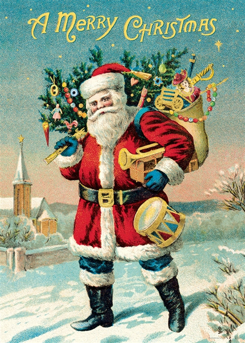 Santa Merry Christmas Hanging Print