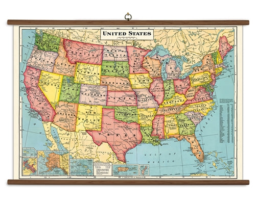 United States Map School Chart