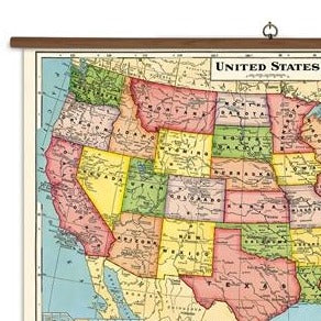 United States Map School Chart
