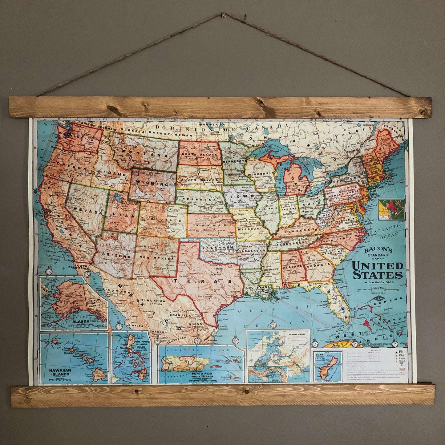 United States Map Poster Wall Hanging