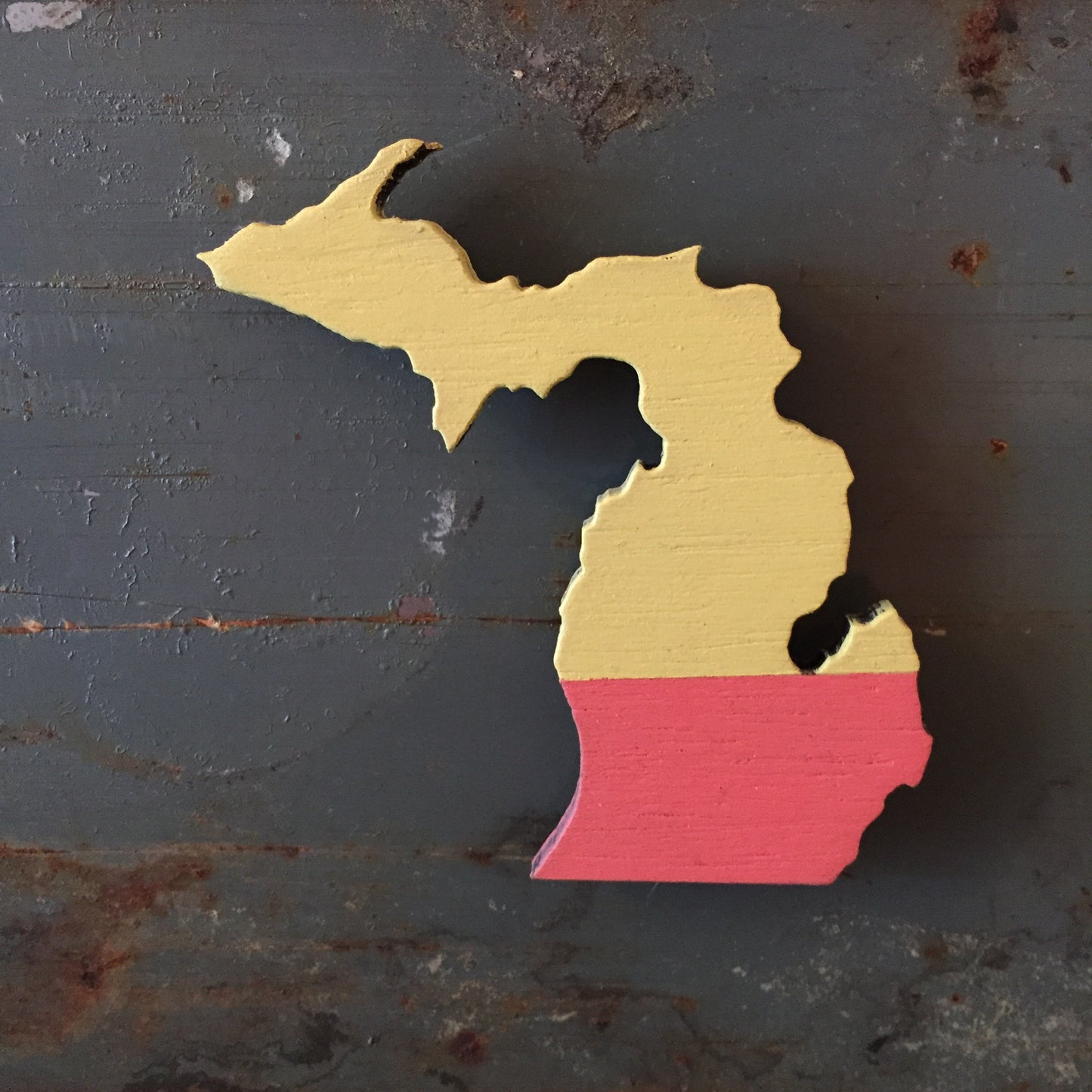 Hand Painted Michigan Magnet