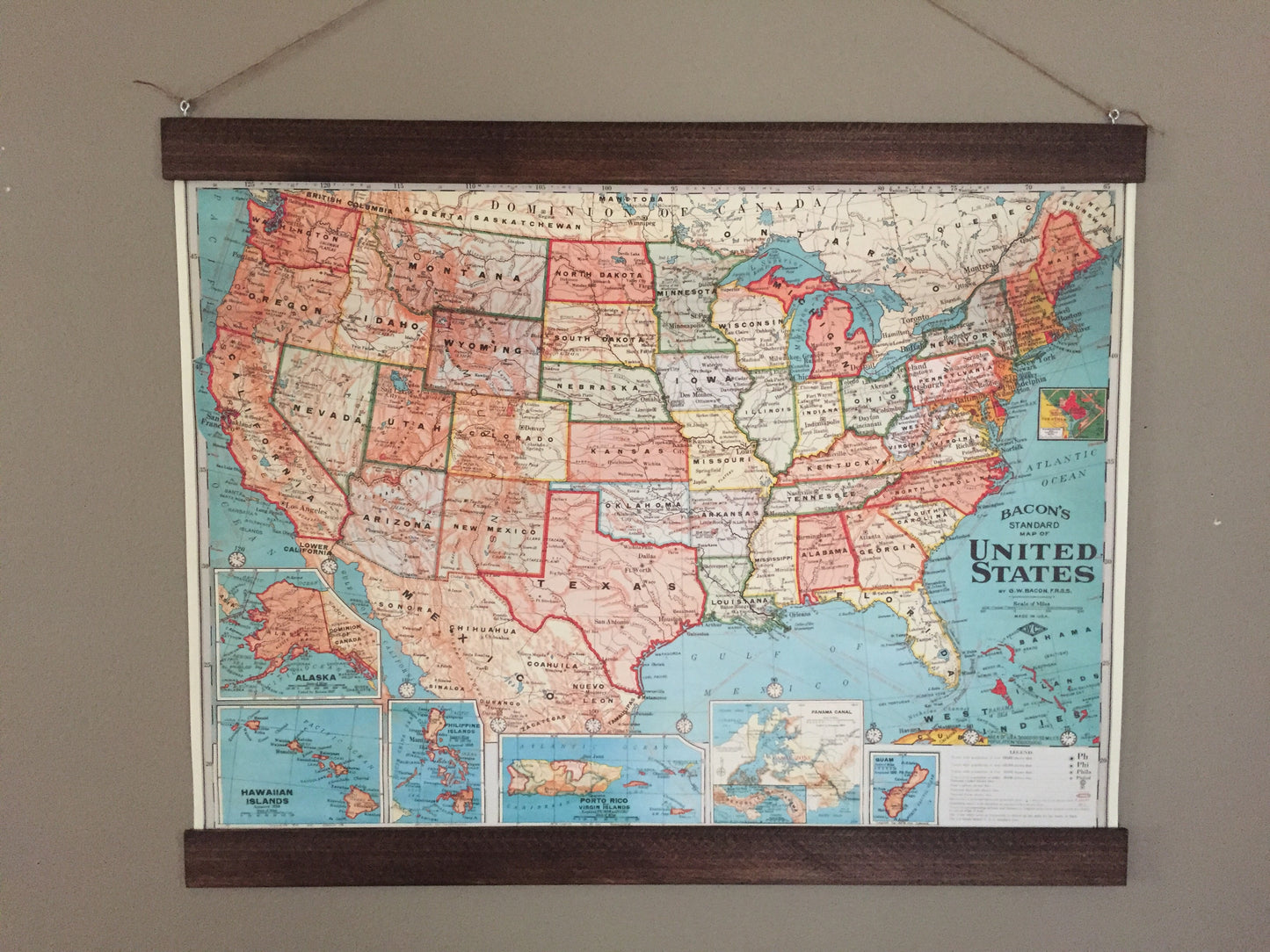 United States Map Poster Wall Hanging