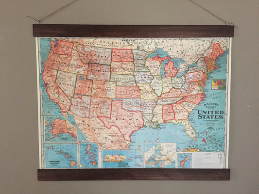 United States Map Poster Wall Hanging