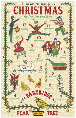 Twelve Days of Christmas Vintage Puzzle