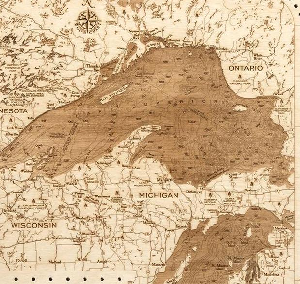 Lake Superior Cribbage Board