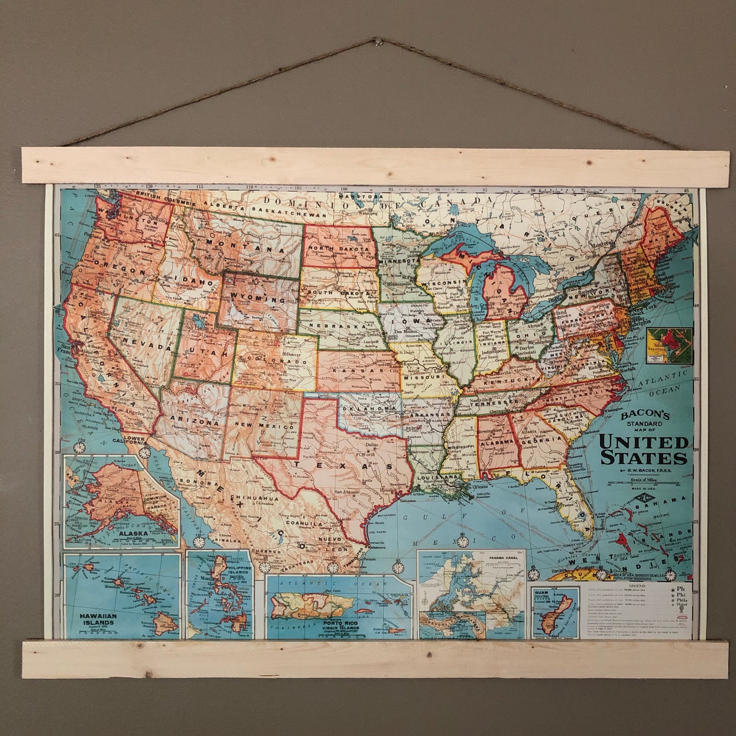 United States Map Poster Wall Hanging