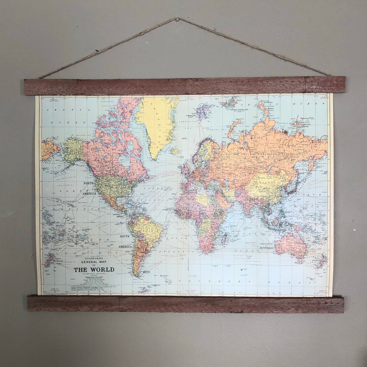 World Map Scroll Print