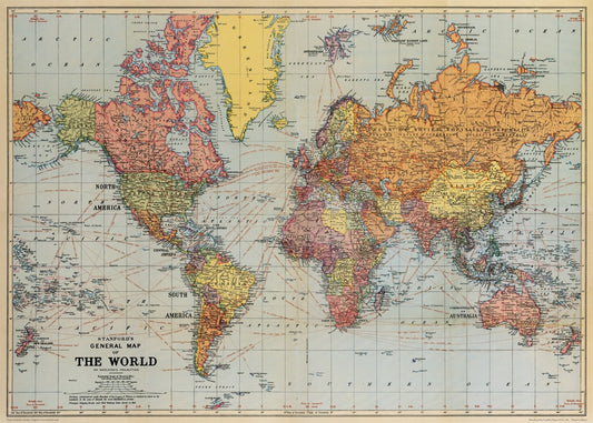 World Map Scroll Print