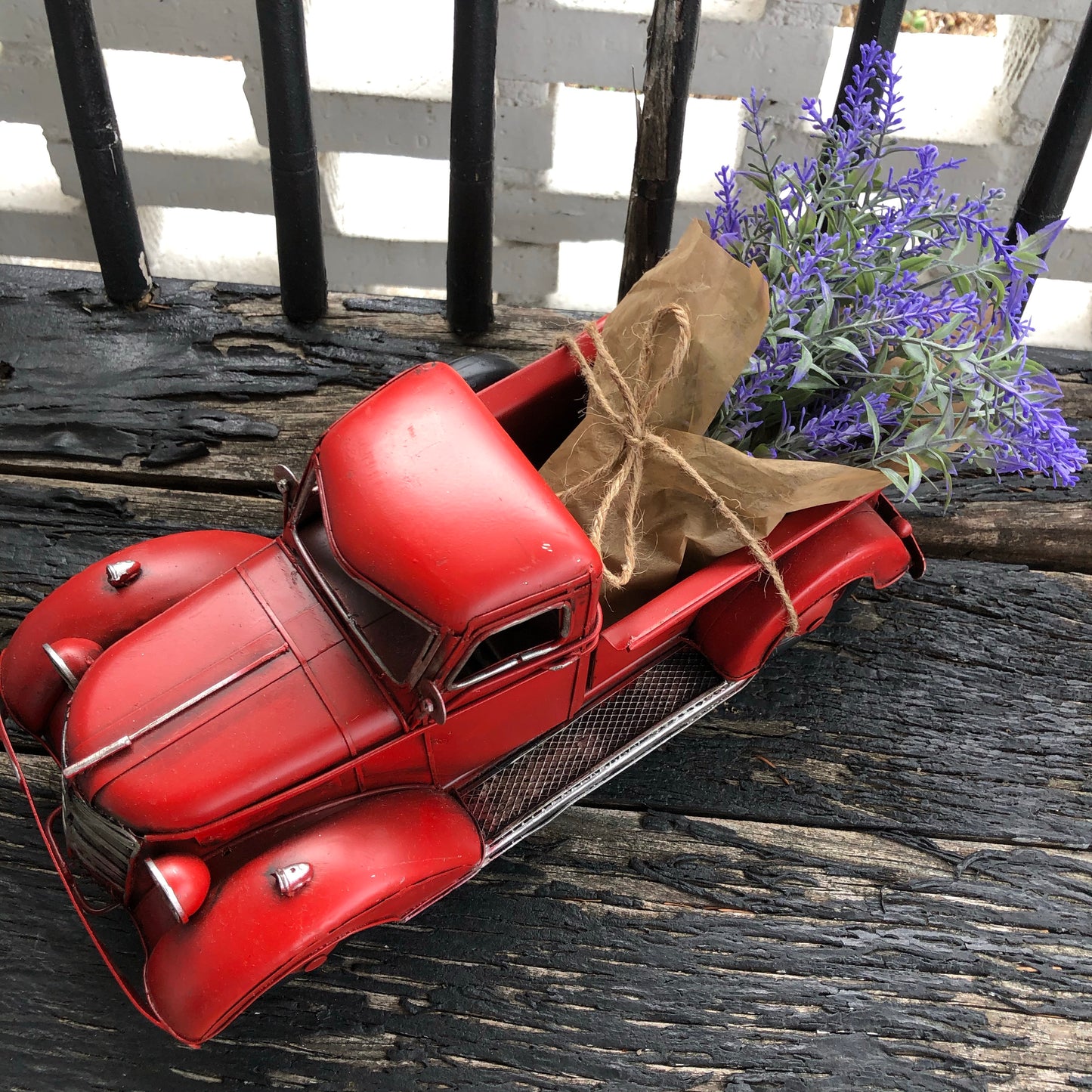 Red Truck with Floral
