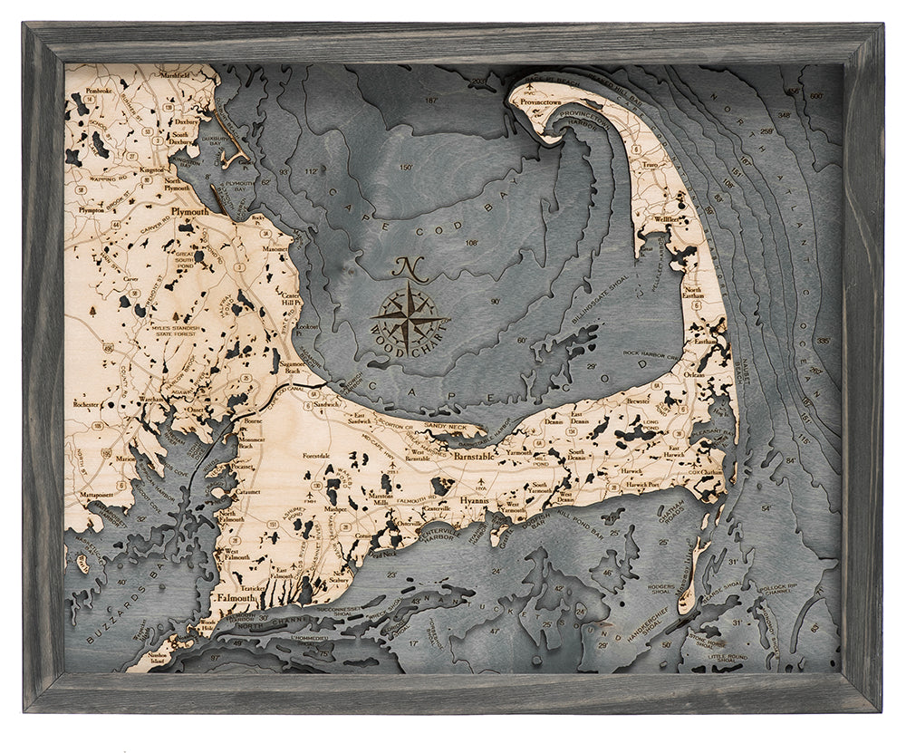 Cape Cod Wood Chart Map