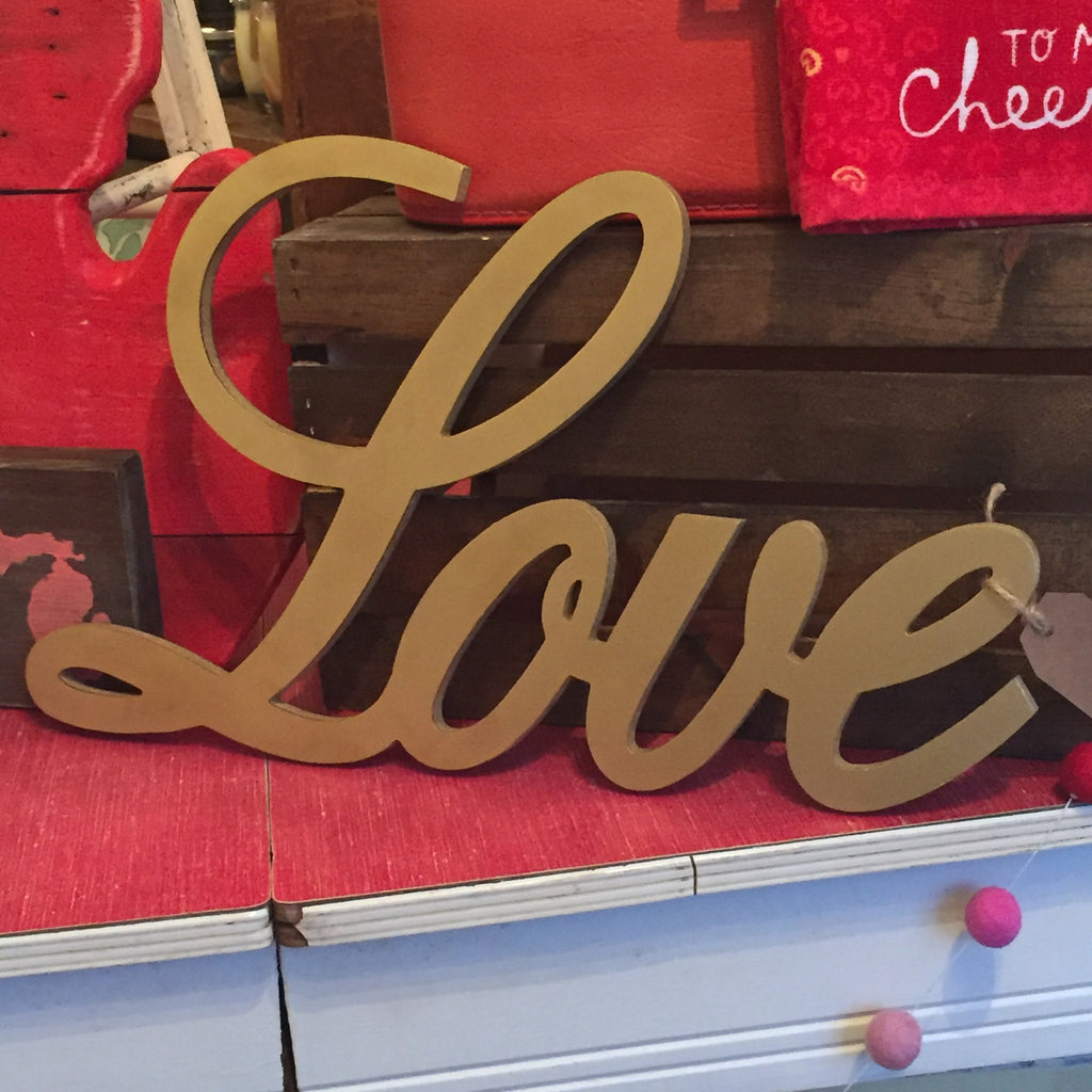Love Script Sign
