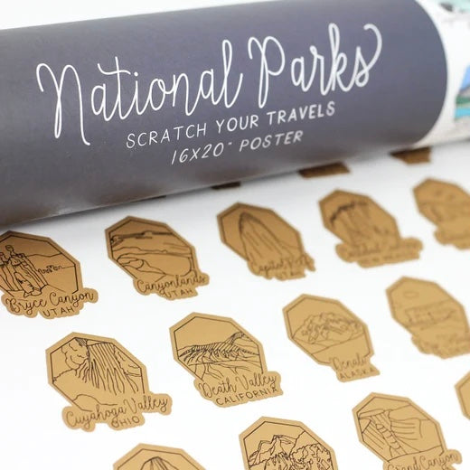 National Parks Scratch Off Poster