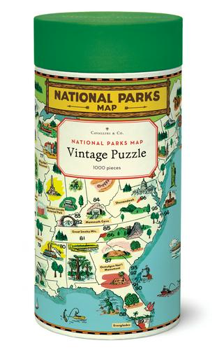 National Parks Map Vintage Puzzle