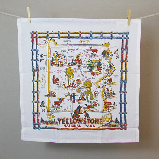 Yellowstone National Park Vintage Kitchen Towel