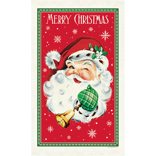 Retro Santa Christmas Kitchen Towel