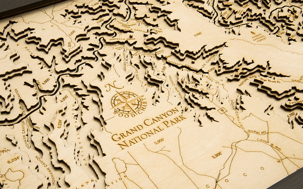 Grand Canyon Topography Chart