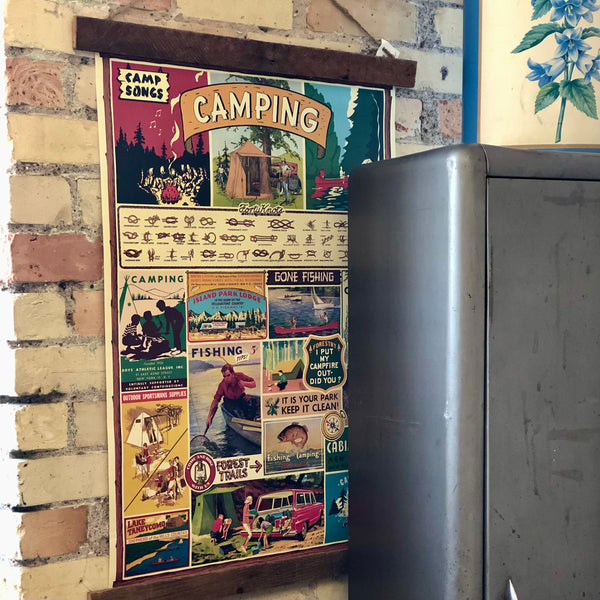 Vintage Camping Poster Wall Hanging