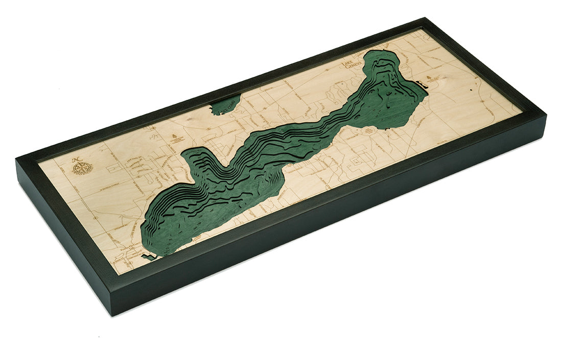 Lake Geneva Wisconsin Wood Map Art