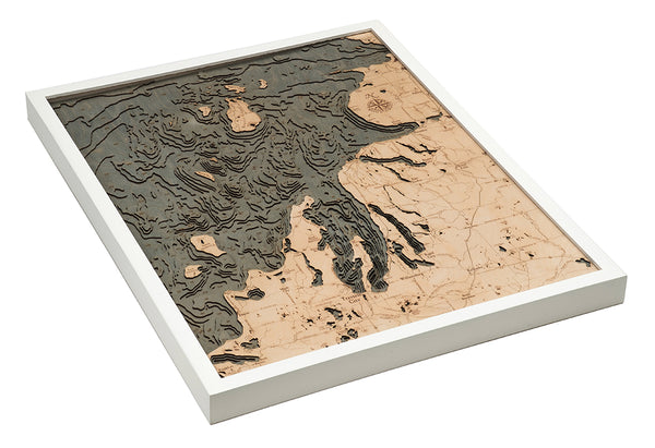 Northwest Michigan, Lower Peninsula Wood Map Art