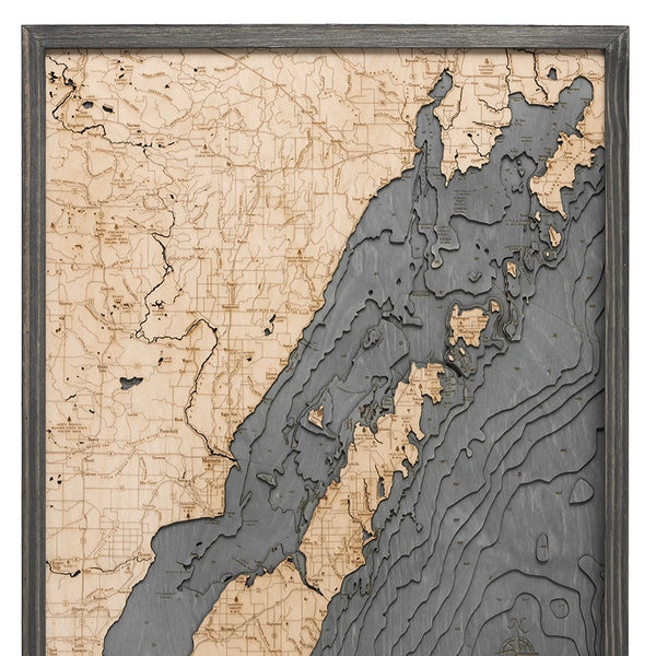 Green Bay Wisconsin Wood Map Art