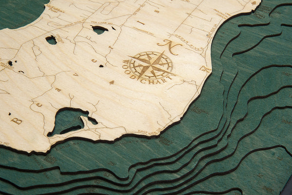 Beaver Island Michigan Wood Chart