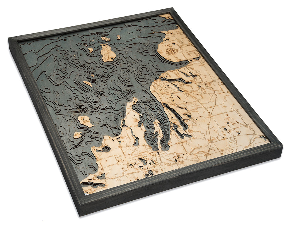 Northwest Michigan, Lower Peninsula Wood Map Art