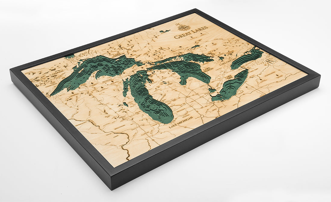 Great Lakes Wood Chart 24.5" x 31"