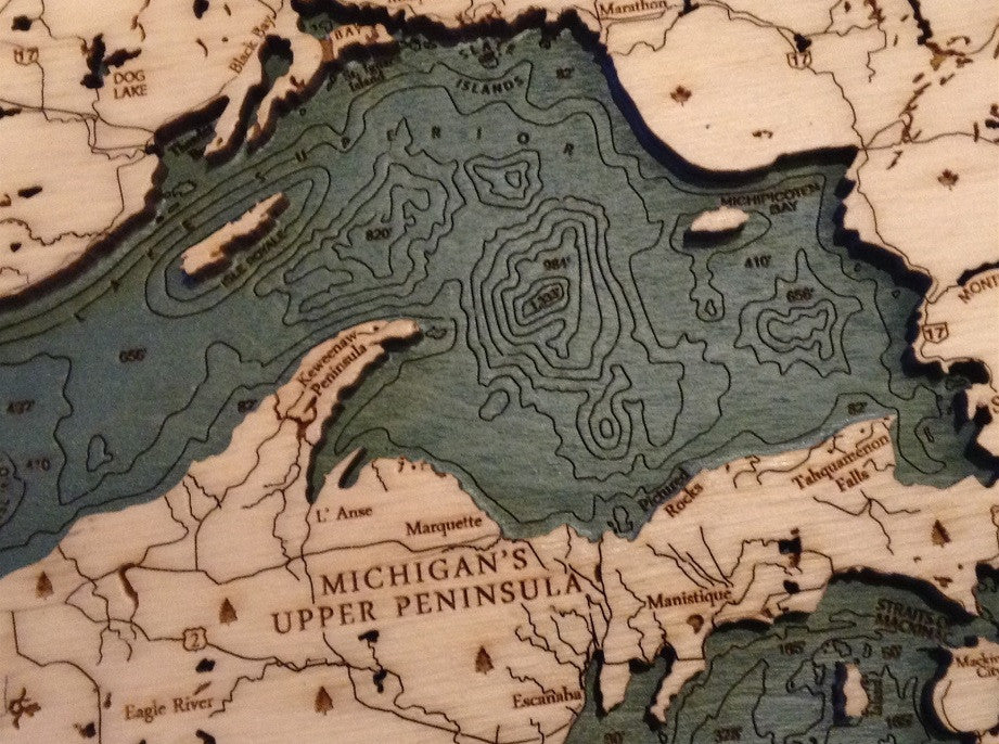 Great Lakes Clock - Lake Superior - Up Close