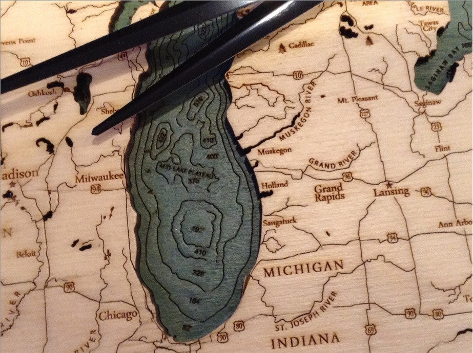 Great Lakes Clock - Lake Michigan - Up Close