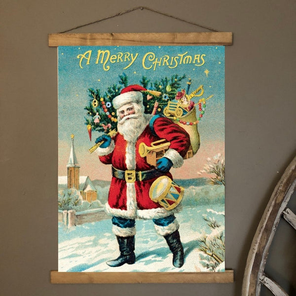 Santa Season's Greetings Hanging Print