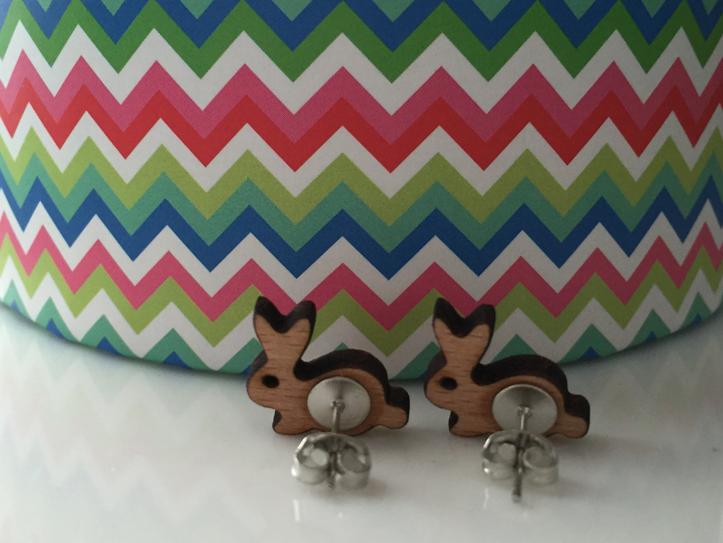 Bunny Wood Earrings