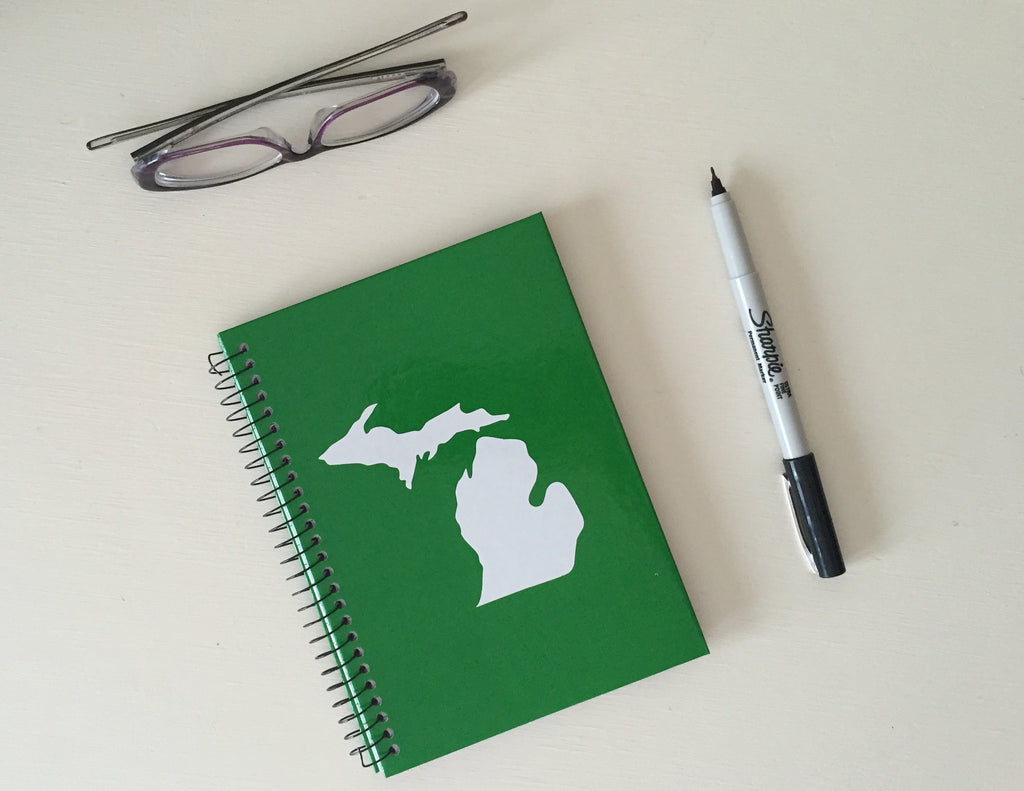 Michigan Notebook - Green & White