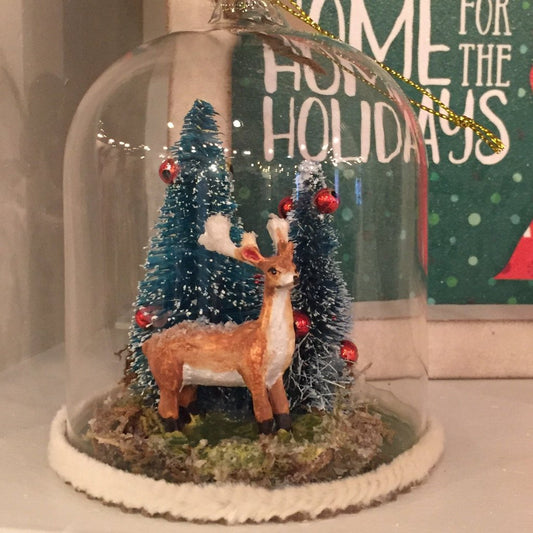 Bottle Brush Cloche Ornament
