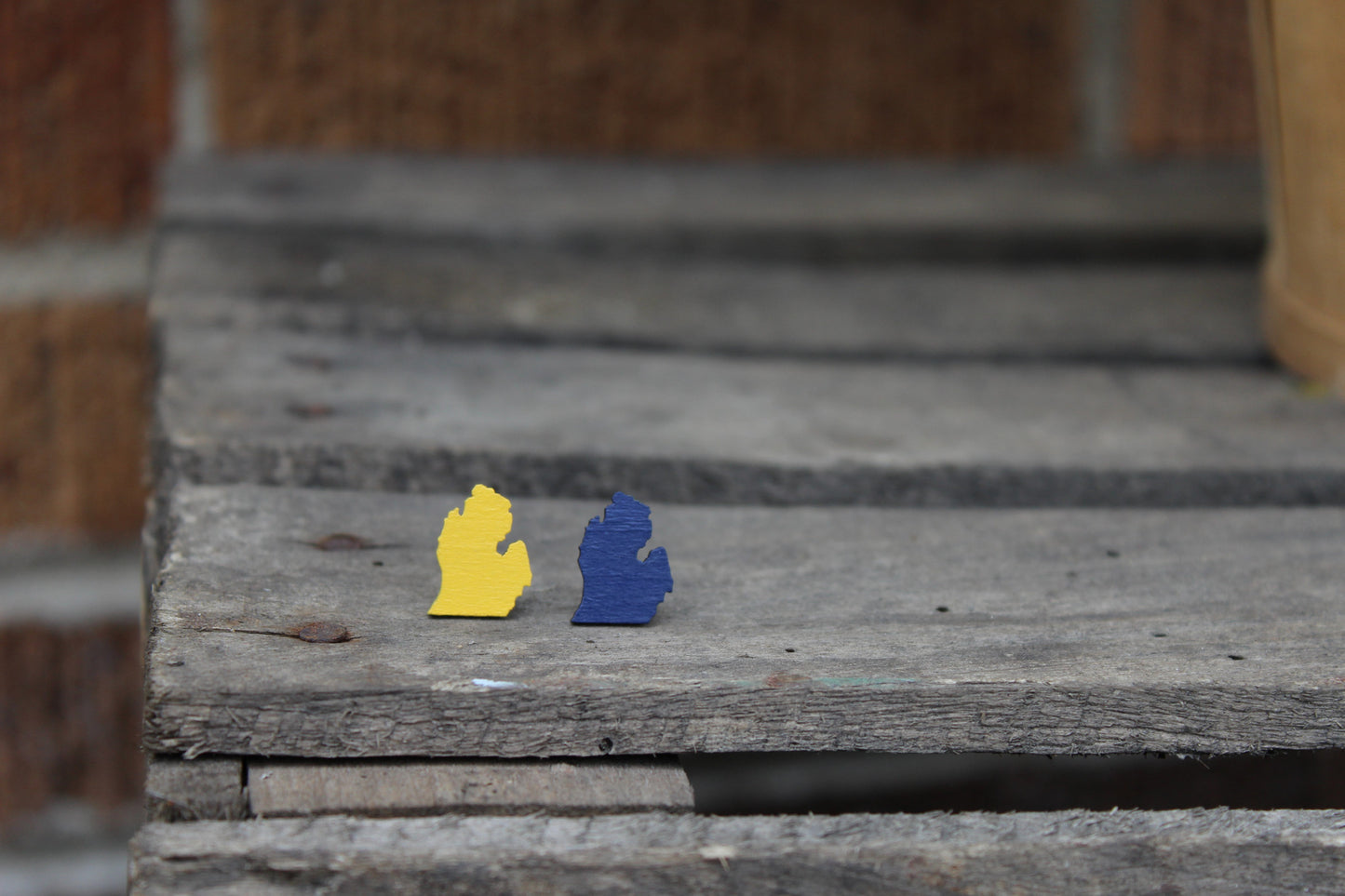 Michigan Wood Earrings - U of M