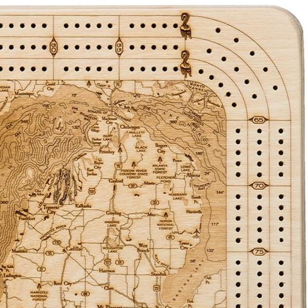 Lake Michigan Cribbage Board