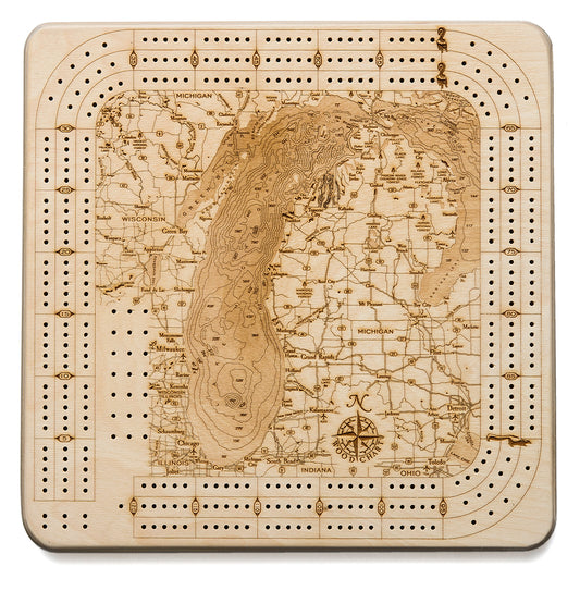 Lake Michigan Cribbage Board