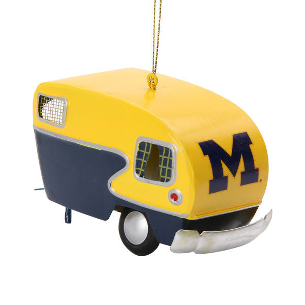 Michigan Wolverines Vintage Camper Ornament