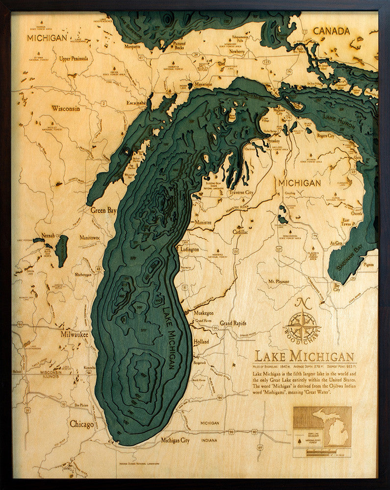 Lake Michigan Wood Chart