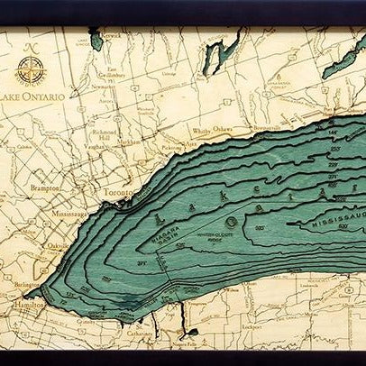 Lake Ontario Water Depth Wood Chart